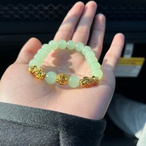 Goldsign Jade Green and Gold Bracelet
